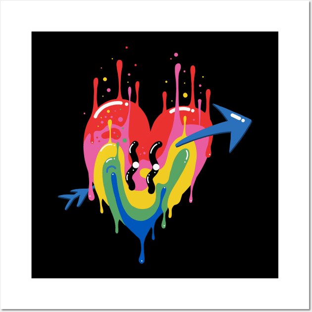 Trippy Drippy Heart Wall Art by ms_wearer